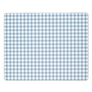 (4)Pottery Barn Sky Blue Gingham CorkBack Placemat